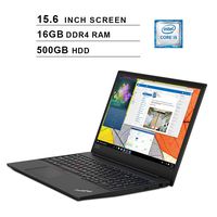 Lenovo Newest ThinkPad E590 15.6-Inch Business Laptop, Intel Quad Core i5-8265U up to 3.9 GHz, Intel UHD 620, 16GB DDR4 RAM, 500GB HDD, USB-C, HDMI, WiFi, Bluetooth, Windows 10 Pro