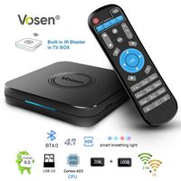 Android 9.0 TV Box, VOSEN TV Box Build in IR Control Hub, Dual-WiFi 2.4G/5G Smart TV Box 2GB RAM 16GB ROM Quad Core Support 3D/4K Full HD, Z-Wave Protocol(not Include Dongle)