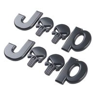 Yuzlder Jeep decals 3D Metal for Skull Logo Car Side Fender Rear Trunk Emblem Badge Decals for Chrysler Jeep Grand Cherokee Wrangler Compass Cherokee Renegade Patriot Decoration (2 pack)
