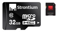 Strontium 32GB Class 10 MicroSDHC Memory Card with SD Adaptor (SR32GTFC10A)