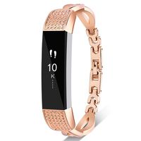 Famobest For Fitbit Alta HR Bands Fitbit Alta Bands For Women Men, Stainless Steel Alta Fit bit Bands Alta Fitbit Bands Fitbit Alta Replacement Bands Wristbands Small Large Bangle 1 Rose Gold