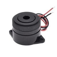 uxcell Black Housing DC 3-24V 2 Wire Industrial Electronic Continuous Sound Buzzer 105dB