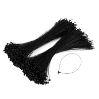 uxcell 7 inches 1000 Pcs Black Snap Lock Pin Loop Plastic Tag Fastener Hook Ties
