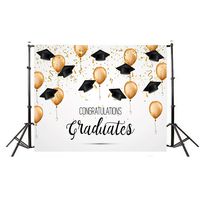 SOOTOP Graduation Party Backdrop Class of 2019 Congrats Grad and Graduation Cap Vinyl Design Photo Booth Props Banner 5x3FT Graduation Background