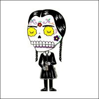 Mis Nopales Wednesday Adams - Weather Proof Die Cut Vinyl Day of The Dead Sticker