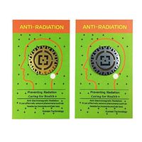 Anti Radiation Shield EMF Protection Sticker,EMR Blocker for All Mobile Phones, iPad, MacBook, Computer, Laptop (Gold and Silver 2pcs) Protect Your Health