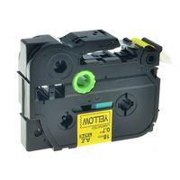 NineLeaf 1PK 3/4 Inch x 26.2 Feet Laminated Tape Compatible for Brother P-Touch Black on Yellow 18mm TZe641 Label Tape Replacement TZ-641 TZe-641 TZ641 Labeller