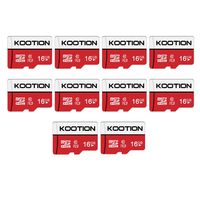 KOOTION 10 Pack 16GB Micro SD Card Class-10 Micro SDHC Card 16 gb UHS-I High Speed TF Card R Flash C10 U1 Memory Card
