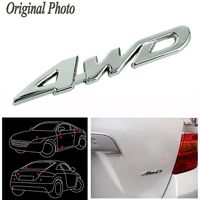 CHAMPLED Chrome 4WD Letter Number CAR AUTO 3D TOP Grade Emblem Badge Decals Symbol for Acura Nissan Mitsubishi Subaru Mazda