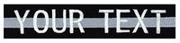Northern Safari Custom Uniform Name Tape 24 Hour Ship, Black-Silver Line, 6 Inch Hook Fastener