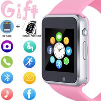 Smart Watch, Smart Watch for Android Phones with SD SIM Card Slot Touch Screen Watch Phone with Camera Pedometer Compatible with Bluetooth for iOS (Partial Functions) Sweatproof for Kids Girls Women