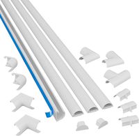 D-Line | 3015KIT001 Mini Trunking Kit | Cable Management System | Cable Tidy Popular for use Around AV Equipment - White