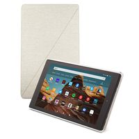 Fire HD 10 Tablet (64 GB, White, With Special Offers) + Amazon Standing Case (Sandstone White) + 15W USB-C Charger