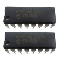 MCP3008-I/P Mcp3008 8-Channel 10-Bit ADC With SPI Interface for Raspberry Pi Pack of 2
