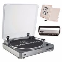 Audio Technica AT-LP60USB Fully Automatic Belt Driven Turntable w/ USB Port, Extra Stylus & Knox Cleaning Brush