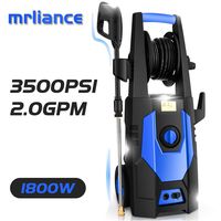 mrliance 3500PSI Electric Pressure Washer 2.0GPM Power Washer 1800W High Pressure Washer Cleaner Machine with Spray Gun, Hose Reel, Brush, and 4 Adjustable Nozzle (Blue)