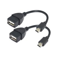 Storite Mini USB OTG Cable for Digital Cameras - USB A Female to Mini USB B 5 Pin Male Adapter Cable (5 Pack)