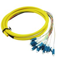 12 Cords 1.5 Meter SM LC UPC Bundles Fiber Optic Pigtail Single Mode 9/125