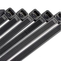 Cinotech 10 Inch Nylon Cable Zip Ties Heavy Duty 100 Pieces,Ultra Strong Plastic Wire Ties,Tensile Strength Nylon Cable Tie Wraps,UV Resistant (100, Black)