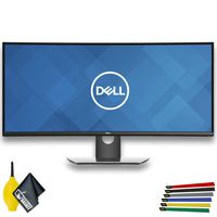 Dell U3419W UltraSharp 34" 21:9 Curved IPS Monitor (U3419W) with Wire Straps, Dust Blower, and Microfiber Cloth (2 - Pack)