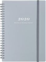 2020 Planner - Weekly & Monthly Planner with Tabs, 6.25" x 8.3", Elastic Closure and Thick Paper, Back Pocket with 21 Notes Pages
