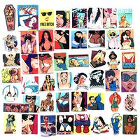 BOROLA 50pcs Not Random Vulgar Graffiti Stickers for Bumper Guitar Phone Laptop Luggage Skateboard Bike Auto