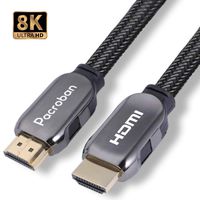 Pacroban 8K HDMI 2.1 Braided Cable (10ft) Supports 48Gbps Ultra High Speed, 10K 8K 5K 4K at 120Hz, 60Hz Dynamic HDR & Dolby Atmos