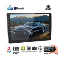 Car Stereo Double Din Car Radio Android 8.1 Audio 9"2.5D HD Touch Screen in Dash Car MP5 Player with Bluetooth GPS Navigation WiFi FM/AM Radio Support Mirror Link SWC Dual USB + Rear View Camera