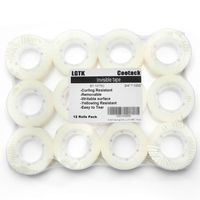 Cootack Clear Tape, 12 Rolls, Invisible Tape, 3/4 x 1000 Inch, Transparent Tape, Office School Refill Tapes