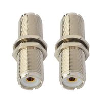 BOOBRIE UHF Bulkhead Connector RF Coax Adapter UHF Female to UHF Female Connector SO239 Bulkhead Connector Low Loss Coax Adapter 5cm Pack of 2