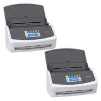 Fujitsu ScanSnap iX1500 Color Duplex Document Scanner with Touch Screen for Mac and PC, White Bundle (2-Pack)