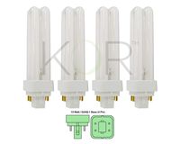 (Pack of 4) 13 Watt Double Tube - G24Q-1 (4 Pin) Base - 2700K Warm White - CFL Light Bulb. Replaces Sylvania 20682 CF13DD/E/827 - Philips 38325-7 PL-C 13W/827/4P/ALTO and GE 97594 F13DBX/827/ECO4P