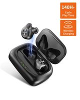 AIDEAZ Bluetooth 5.0 Wireless Earbuds TWS Stereo Headphones, w/ 2200mAh Power Bank, in-Ear Built-in Mic Headset 3D Hi-Fi Sound, Auto Pairing, IPX6 Waterproof, Total 140 Hours【Wireless Charging Case】