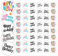 Happy Birthday Envelope Seals - 1.2" Happy Birthday Stickers - 144 Stickers