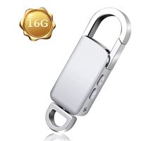 Arssilee Mini Voice Recorder Dictaphone, 16GB USB Sound Audio Digital Voice Recorder with 180 Hrs Capacity for Lectures Speeches Meetings - Voice Activated Noise Cancellation MP3 Player Metal Casing