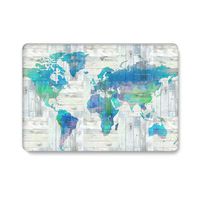 One Micron Compatible MacBook Pro 15 Inch Case, Ultra Slim Matte Soft Plastic Hard Case Cover Protective Lightweight Case Compatible 2016 MacBook Pro 15 with Touch Bar (A1707), Mint Blue Map