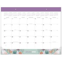 2020 Desk Calendar, Cambridge Monthly Desk Pad, 21-3/4" x 17", Standard, Wild Cactus (D1256-704)