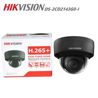Hikvision 4MP IP Camera DS-2CD2143G0-I 2.8mm (Black), Dome PoE Camera with Smart H.265+ WDR, SD Card Slot, ONVIF, IP67 IK10