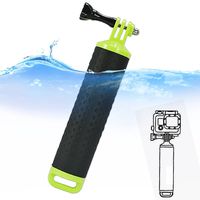 First2savvv GO-FLB-D06 Green Waterproof Floating Hand Grip (Diving Monopod & Selfie Stick) Compatible with GoPro Hero 4 Session, Hero 6 5 2 3 3+ 4 Xiaoming Ying SJ4000 SJ5000