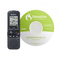 Sony ICD-PX312D Digital Flash Voice Recorder Includes Dragon Naturally Speaking Voice to Print Software