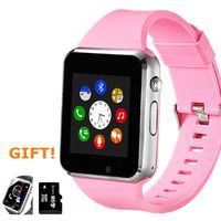 Amazqi Smart Watch, Smartwatch Phone with Camera TF Card Pedometer SIM Card Slot Music Player Compatible for IOS IPhone (Partial Functions) and Android Phone Samsung HUAWEI LG Sony for Women Girl Teen