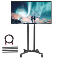 Suptek Universal TV Cart For LCD LED Plasma Panel Stand Mount With Wheels Mobile For 32 to 60 Inch (ML5073-2)