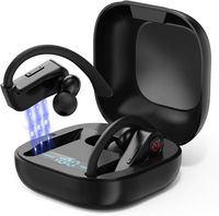 HOTWAV True Wireless Bluetooth 5.0 Earbuds for Running IPX7 Waterproof Noise Cancelling Stereo Earhook Headphones with Mic for Outdoor Exercise 2019