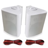 Herdio 4 Inches Indoor Outdoor Speakers Waterproof Patio Deck Wall Mount Speakers