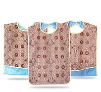 BIHIKI 3 PCS Reusable Adult Bib,Waterproof Clothing Protector,Stain Resistant Adult Eating Aid Apron for Elderly Patient Senior