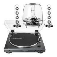 AUDIOTECHNICA AT-LP60X-BK Fully Automatic Belt-Drive Stereo Turntable (Black) with Harman Kardon SoundSticks III 2.1 Plug and Play Multimedia Speaker System