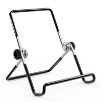 Black Metal Multi Purpose Small Portable Easel Adjustable Stand Display Holder For 9-12.9" Tablets PC, Fit Apple iPad Air 2 3 4 Air Mini Retina Tablet, Kindle Art Collection Stand