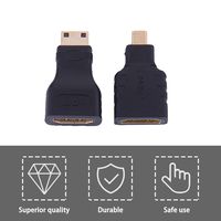 HDMI for Micro HDMI + HDMI to Mini Gold Plated Converter HD Connector Extension Adapter for Video TV for Xbox 360 HDTV 1080P