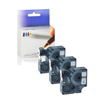 KCMYTONER Compatible 3/4 inch x 18ft DYMO 18484 Permanent Polyester Label Tape for DYMO Rhino 1000 6000 LabelManager LabelWriter 450 Duo 3M PL150 PL300 Label Makers (Black on White, 3 Pack)