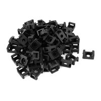 uxcell 9mm Width Cable Zip Tie Mount Base Saddle Type Wire Holder 80Pcs